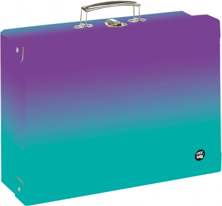 Szögletes laminált A4-es OXY Ombre Purple-Blue bőrönd