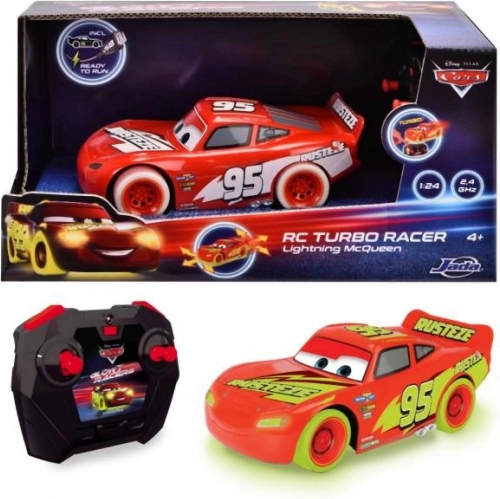 RC autó Villám McQueen Turbo Glow Racers távirányítással 1:24