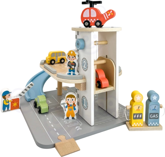 Többszintes garázs heliporttal