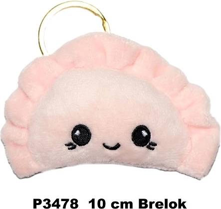 Pieróg kulcstartó rózsaszín 10 cm