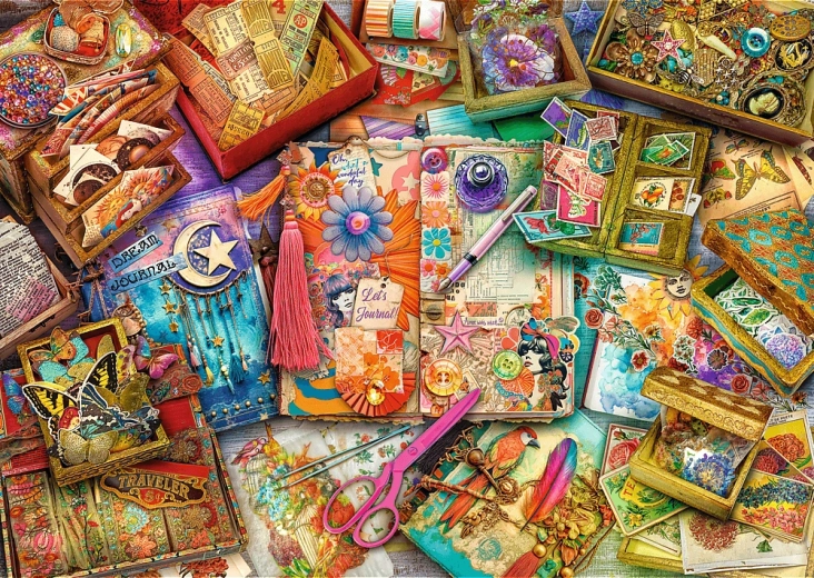 TREFL Premium Plus Puzzle Tea Time: Scrapbooking 1000 darab