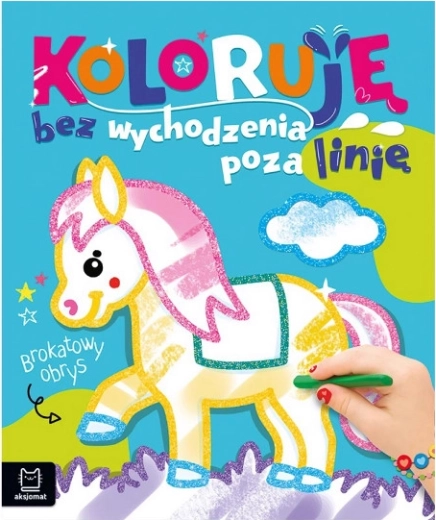 Csillogó körvonalú színező – lóval