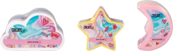 CREATE IT! pezsgő fürdőgolyók hold, felhő és csillag alakban