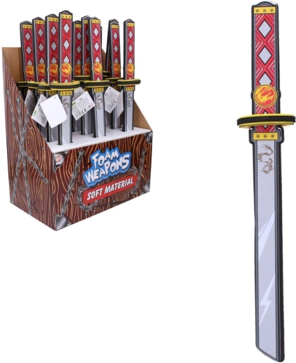 Puha habszivacs katana kard mintával, 53 cm