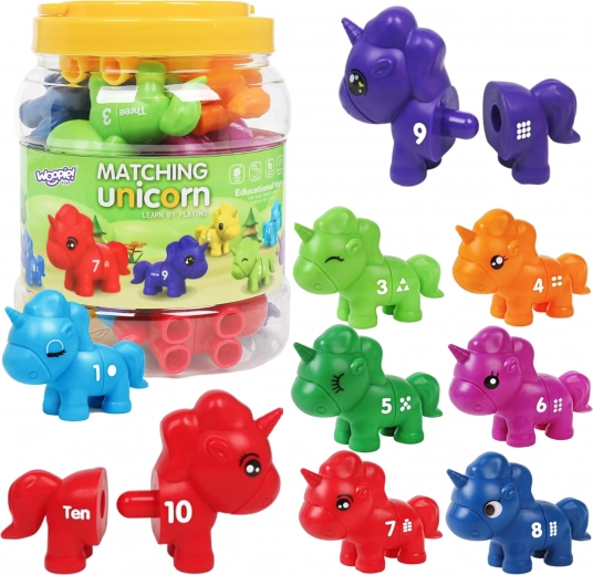 WOOPIE Oktatójáték Egyszarvúak Montessori 13 db