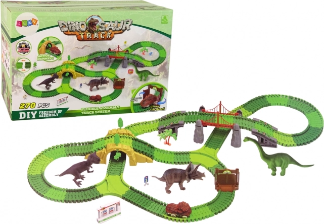 Dinoszaurusz pálya 270 darabbal kiegészítőkkel