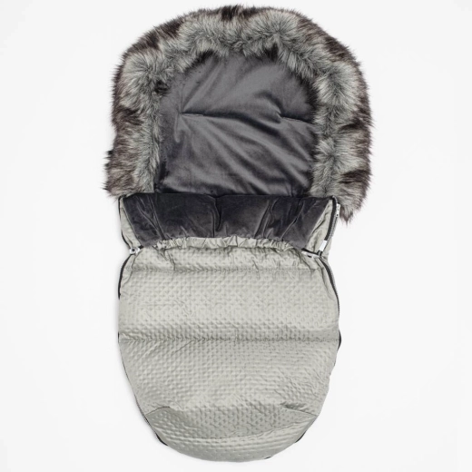 New Baby Lux téli lábzsák polár béléssel, szürke