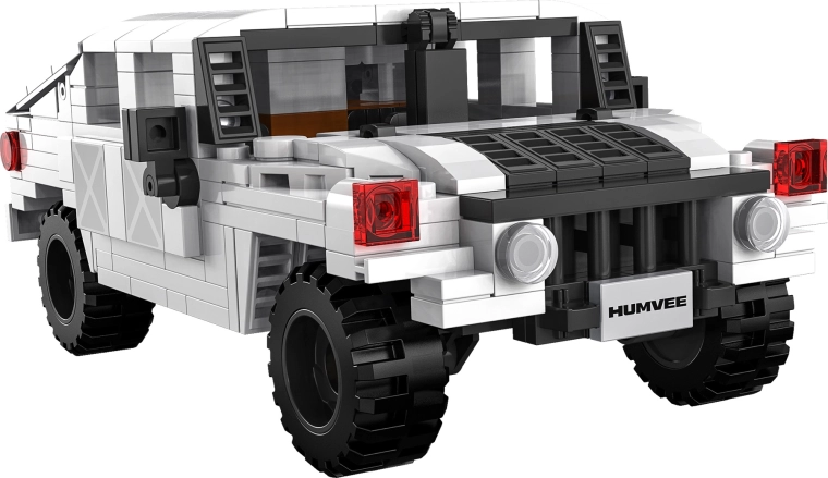 Valósághű fehér Humvee modell