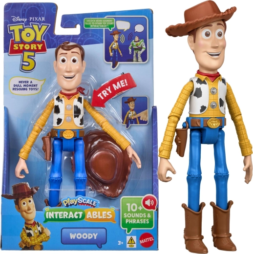 Mattel Disney Toy Story 5 interaktív Woody figura 23 cm (angol verzió)