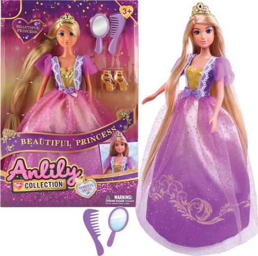 Divatbaba szivárványszínű ruhában Sparkys 32 cm