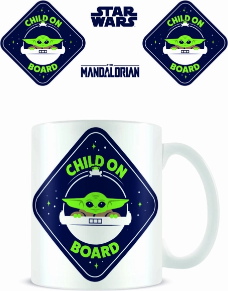 Mandalorian kerámia bögre Child on Board motívummal