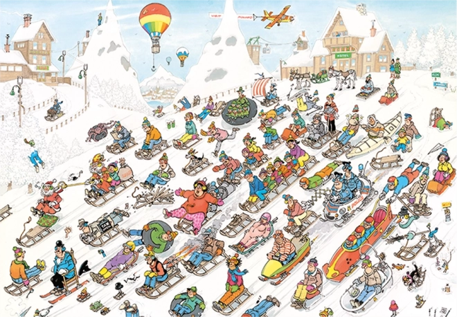 JUMBO Jan van Haasteren Puzzle – Lejtőn lefelé, 2000 darab