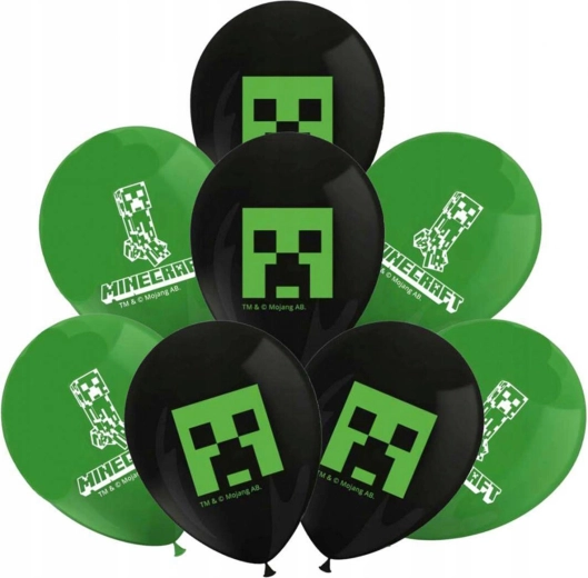 Procos felfújható Minecraft lufik 28 cm (8 db)