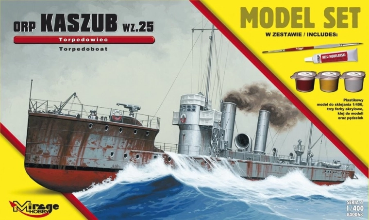 Lengyel romboló ORP Kaszub 1935 modell 1:400