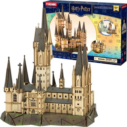 Puremind Harry Potter fa 3D puzzle – A Roxfort csillagvizsgáló tornya (DIY)