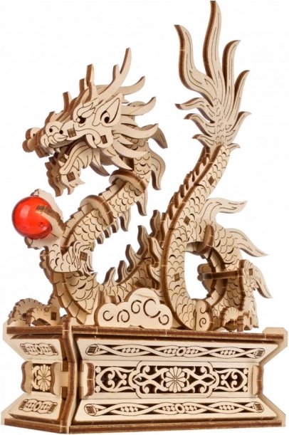 UGEARS sárkány – 3D fából készült mechanikus puzzle rejtett rekesszel