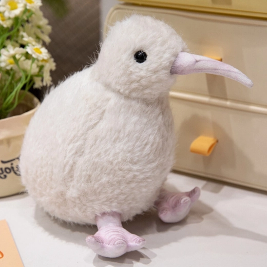 Fehér plüss kiwi madár 21 cm