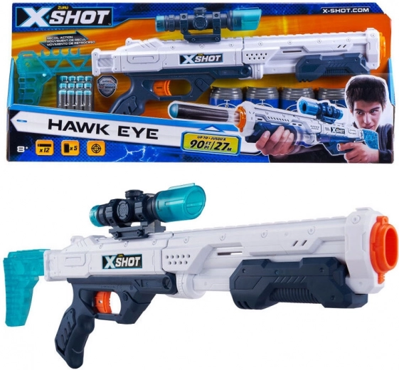 X-Shot Excel Hawk Eye blaster célzóval és 16 tölténnyel