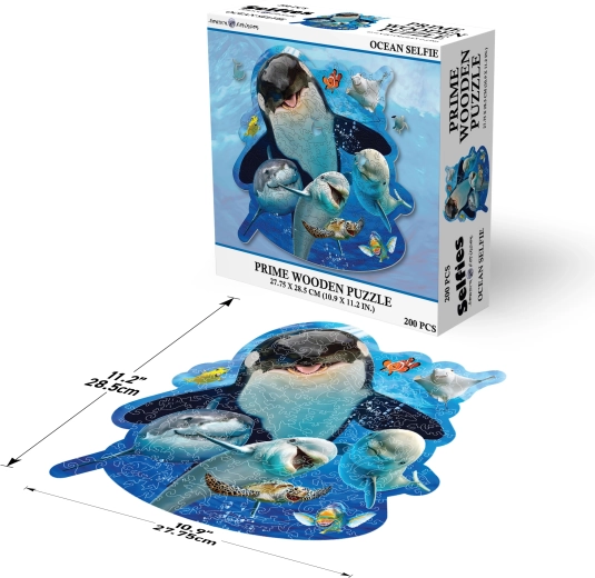 Prime 3D fa puzzle Óceáni szelfi, 200 darab