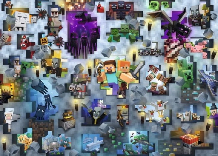 Puzzle Minecraft Kihívás 1000 darabos Ravensburger