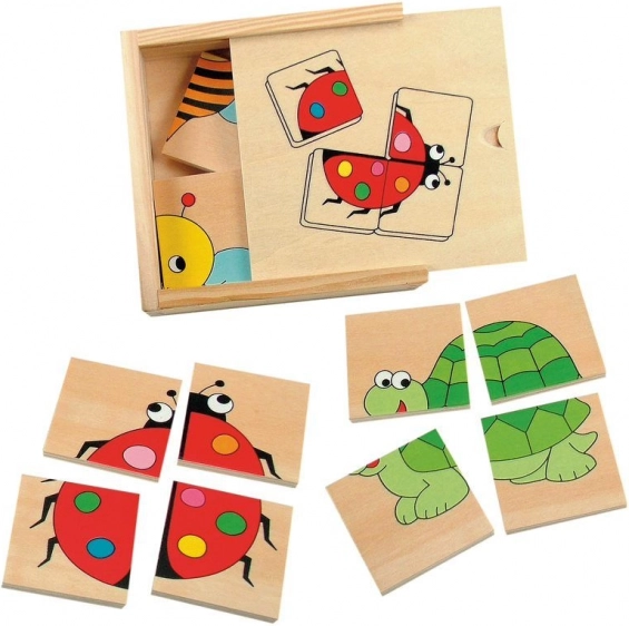 Kis állatos puzzle – 4 darabos készlet