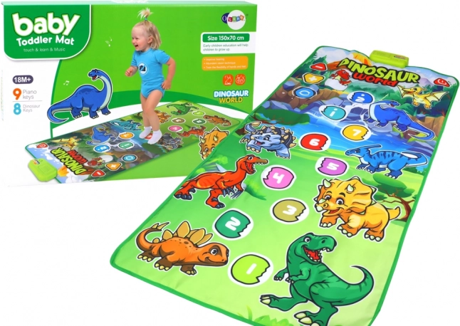 Oktató táncszőnyeg Interaktív dinoszaurusz hangokkal
