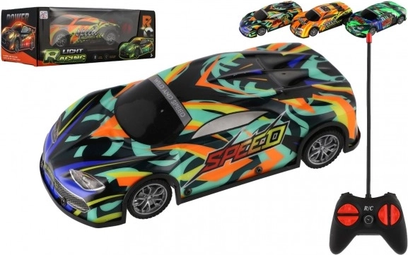 Teddies távirányítós versenyautó fénnyel