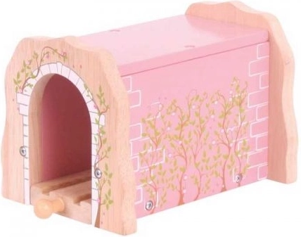 Rózsaszín fa vasúti alagút BIGJIGS RAIL