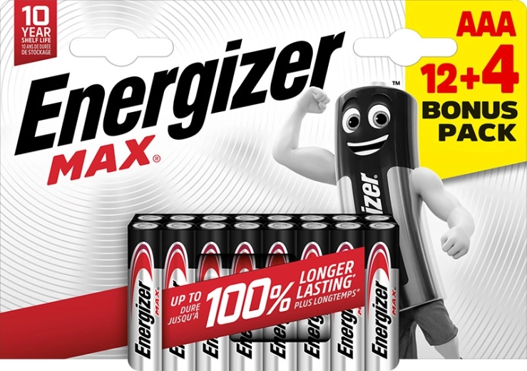 Energizer Max AAA alkáli elemek 16 db