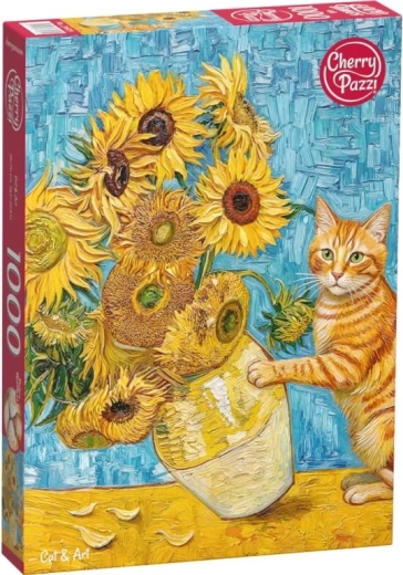 Cherry Pazzi puzzle Macska és művészet 1000 darab