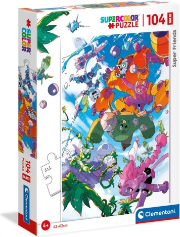 Puzzle CLEMENTONI Szuper Barátok! MAXI 104 darabos