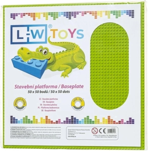 Nagy építőalap 50×50 bütyök, lime