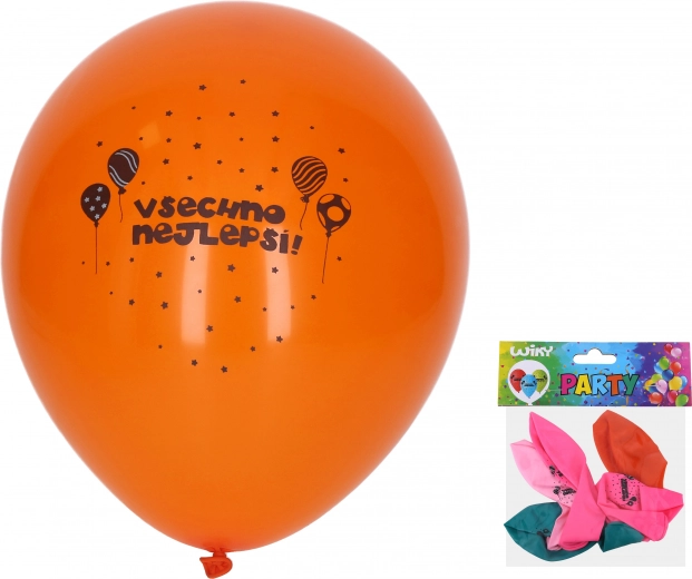 Felfújható lufik „Boldog születésnapot” 30 cm, 5 db-os készlet