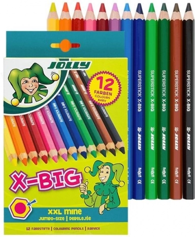 X-Big Jolly vastag zsírkréták, 12 szín