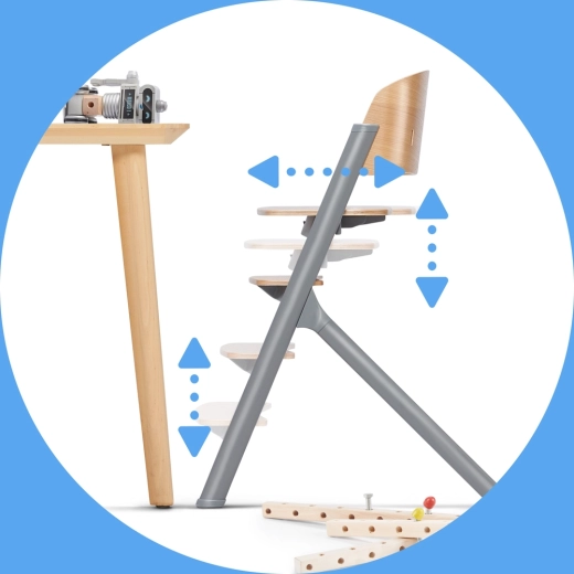 Az ülés és a támasz egyszerű állítása az ergonomikus ülésért