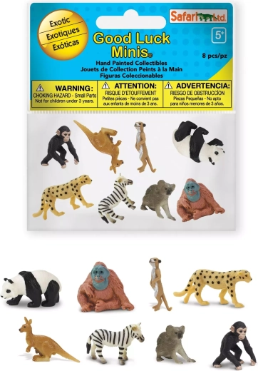 Safari Ltd. egzotikus állatok – Good Luck Minis fun pack (8 mini figura)