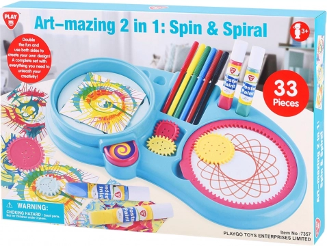 Kreatív rajzoló és spin‑art készlet gyerekeknek