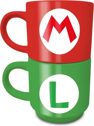 Super Mario Mario és Luigi kerámia bögre szett