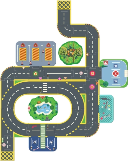 Élettel teli város: park, kórház és játszótér