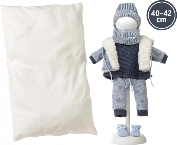 Llorens ruhaszett babáknak New Born 40–42 cm, 6 darabos készlet kétoldalas párnával