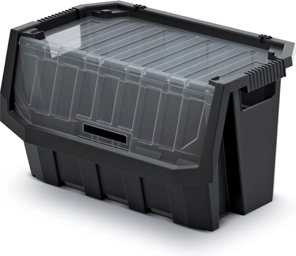 Műanyag tároló doboz Truck Max Plus 60 l, fekete