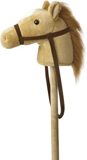Giddy Ups plüss lovacska pálcán, bézs, kb. 94 cm – 1 db