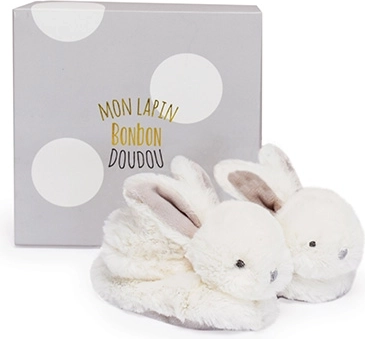 Doudou készlet csörgős cipőcskék Nyuszi bézs