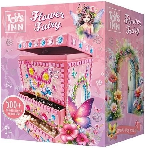 Dekoratív ékszerdoboz Flower Fairy Bellisa – kreatív mozaikkészlet gyerekeknek