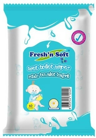 Fresh 'n soft gyermek nedves toalettpapír vegán 60 db