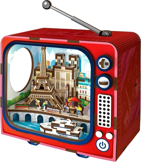 2Kids Toys 3D fa kirakó retro TV Párizs