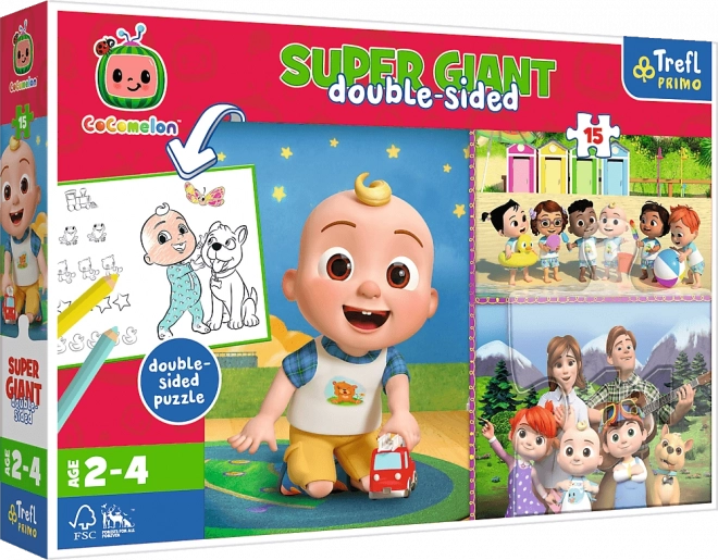 Puzzle Óriás Kicsi 15 darab - Cocomelon Vidám nap barátokkal