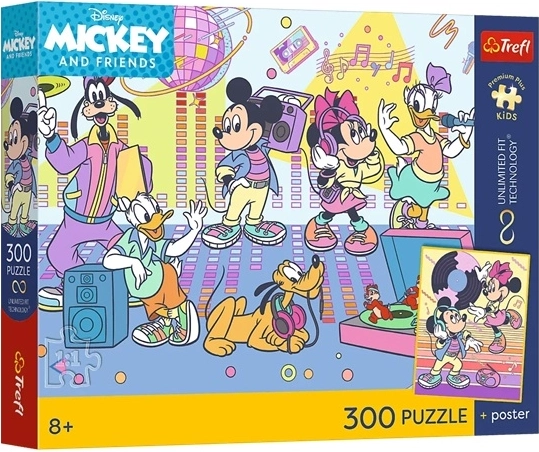 Trefl Disney Mickey és barátai – 300 darabos puzzle poszterrel