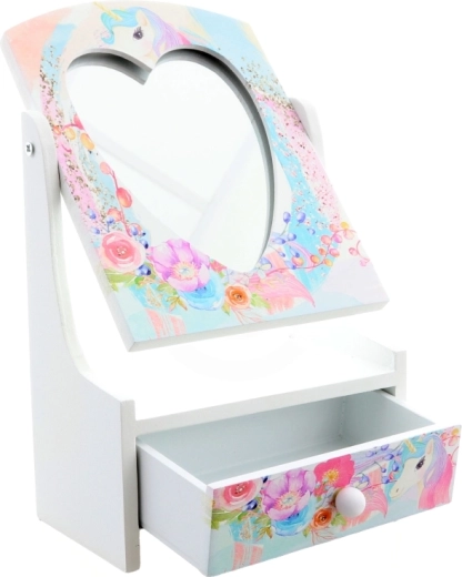 Szívalakú tükör kis parádésoknak