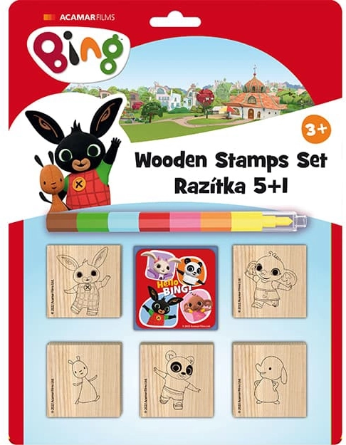 BÉLYEGZŐKÉSZLET BING VÍZFESTÉKKEL 5+1